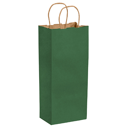 5 <span class='fraction'>1/2</span> x 3 <span class='fraction'>1/4</span> x 13" Green Tinted Shopping Bags