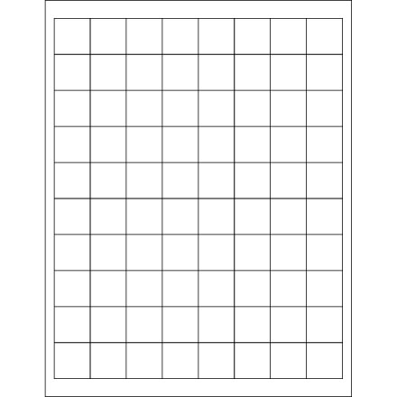 1 x 1" Weather-Resistant Laser Labels