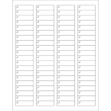 1 <span class='fraction'>3/4</span> x 1/2" Pure Clear Rectangle Laser Labels