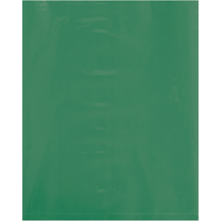 8 x 10" - 2 Mil Green Flat Poly Bags (100 Pack)