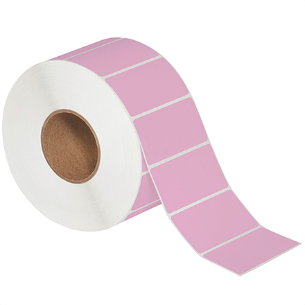 4 x 2" Pink Thermal Transfer Labels